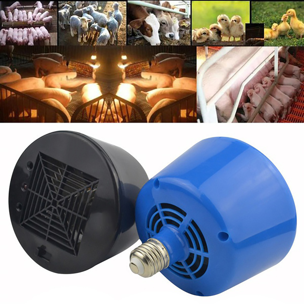 Walbest 100-300W Heating Lamp, Safe Chicken Coop Pet Heater Livestock Heat Lamp Tool,Cultivation Heating Lamp for Pet Chicken Livestock Heat Lamp Tool, Blue E27